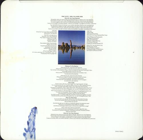 Pink Floyd Wish You Were Here - Nimbus - VG UK vinyl LP album (LP